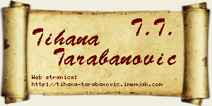 Tihana Tarabanović vizit kartica